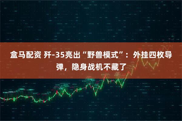 盒马配资 歼-35亮出“野兽模式”：外挂四枚导弹，隐身战机不藏了