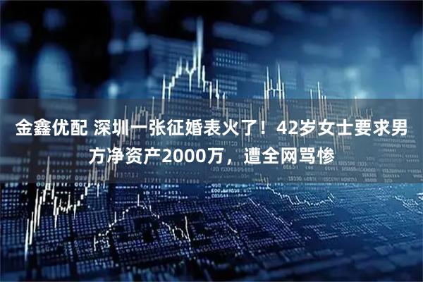 金鑫优配 深圳一张征婚表火了！42岁女士要求男方净资产2000万，遭全网骂惨