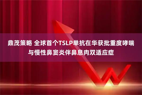鼎茂策略 全球首个TSLP单抗在华获批重度哮喘与慢性鼻窦炎伴鼻息肉双适应症